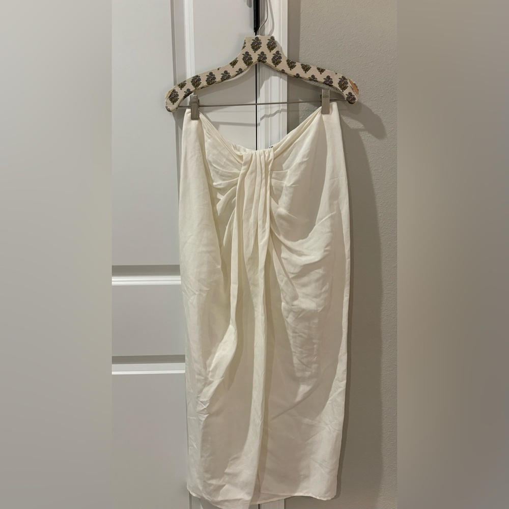 Zara Linen Midi Skirt